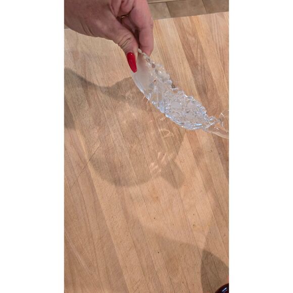 American Brilliant Period Nappy Shallow Open Serving Dish Clear Glass VTG - Picture 3 of 7